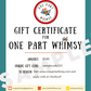 One Part Whimsy Gift Card