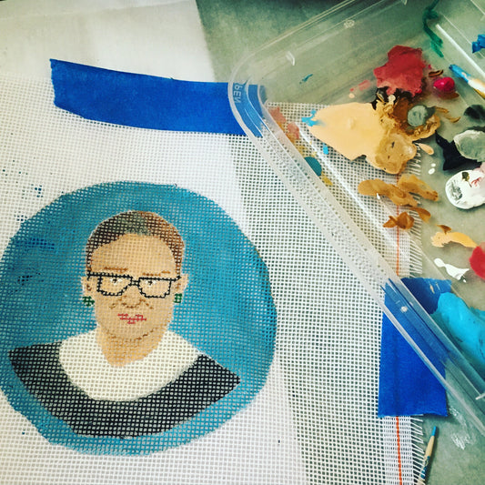 RBG Hand Painted Needlepoint Canvas