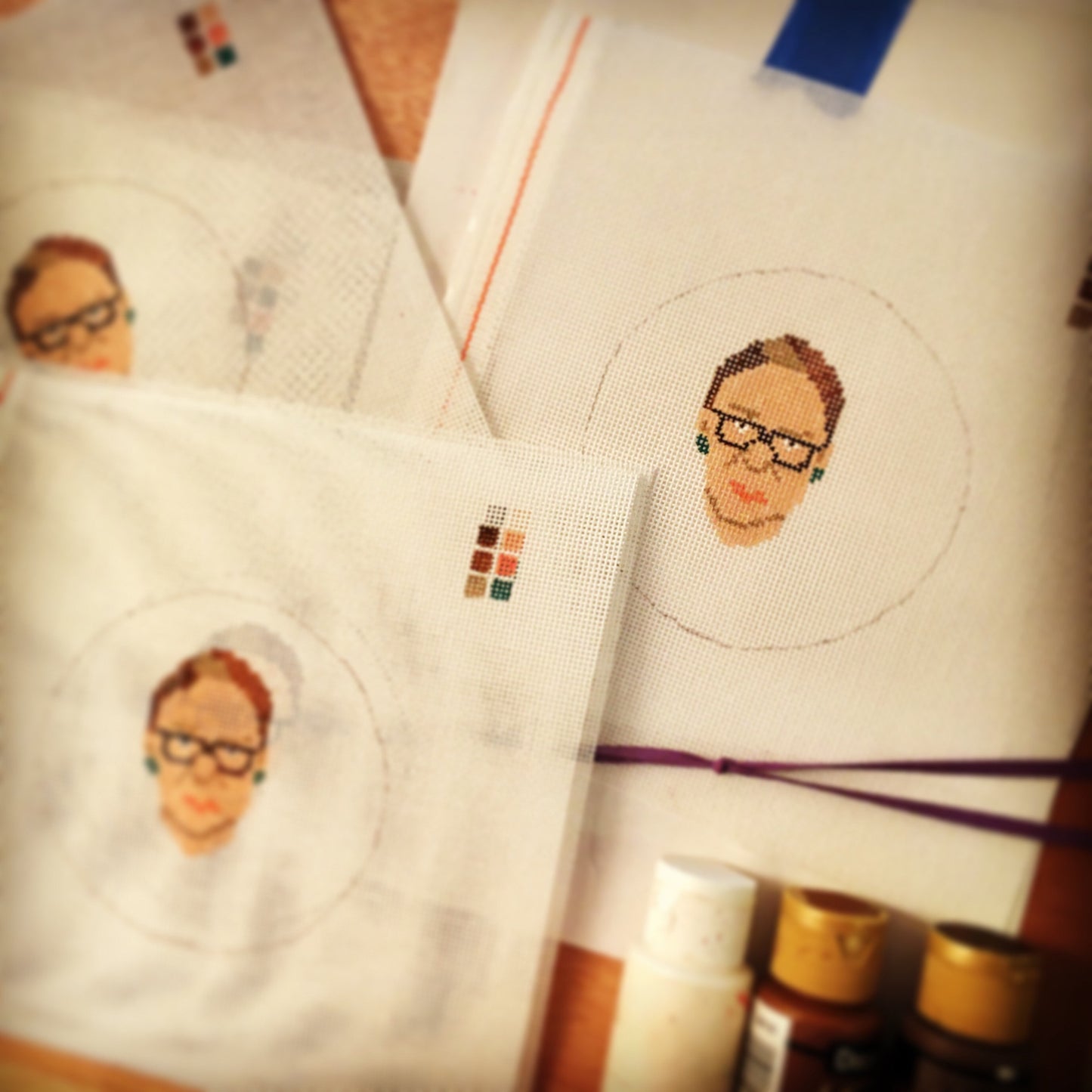 RBG Hand Painted Needlepoint Canvas