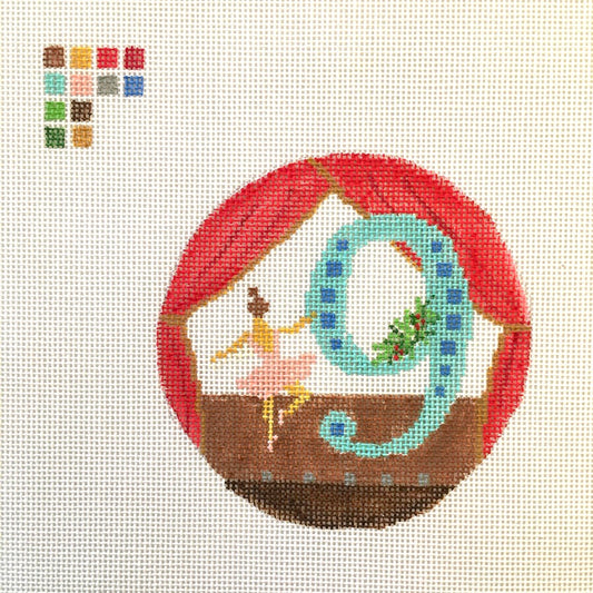 Day 9 - Nine Ladies Dancing -  12 Days of Christmas Needlepoint Canvas Series