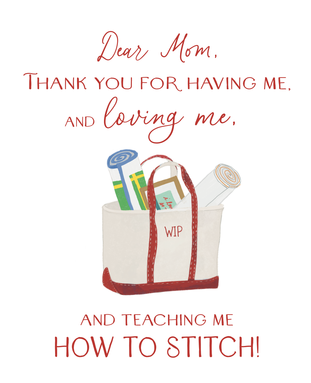 Dear Mom - Greeting Card