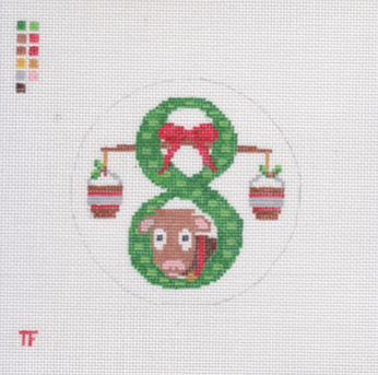 Day 8 - Eight Maids Milking -  12 Days of Christmas Needlepoint Canvas Series