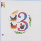 Day 3 - Three French Hens -  12 Days of Christmas Needlepoint Canvas Series