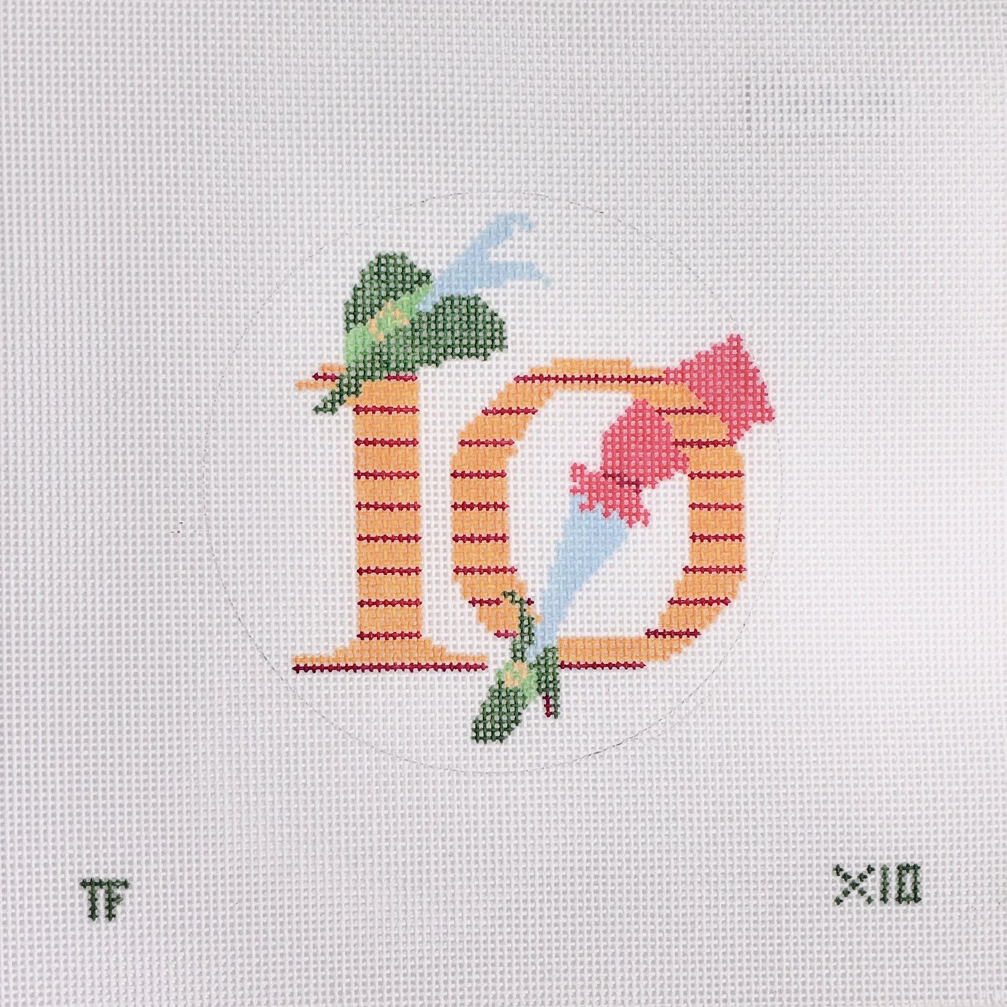 Day 10 - Ten Lords Leaping -  12 Days of Christmas Needlepoint Canvas Series