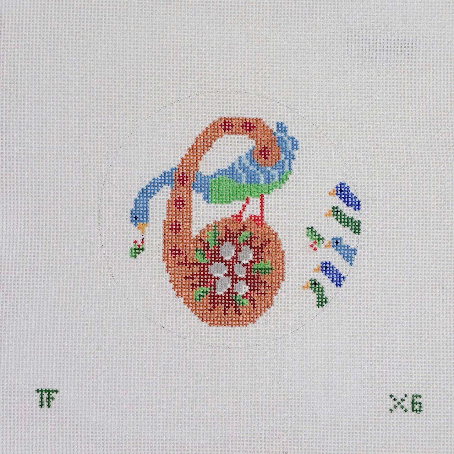 Day 6 - Six Geese Laying -  12 Days of Christmas Needlepoint Canvas Series