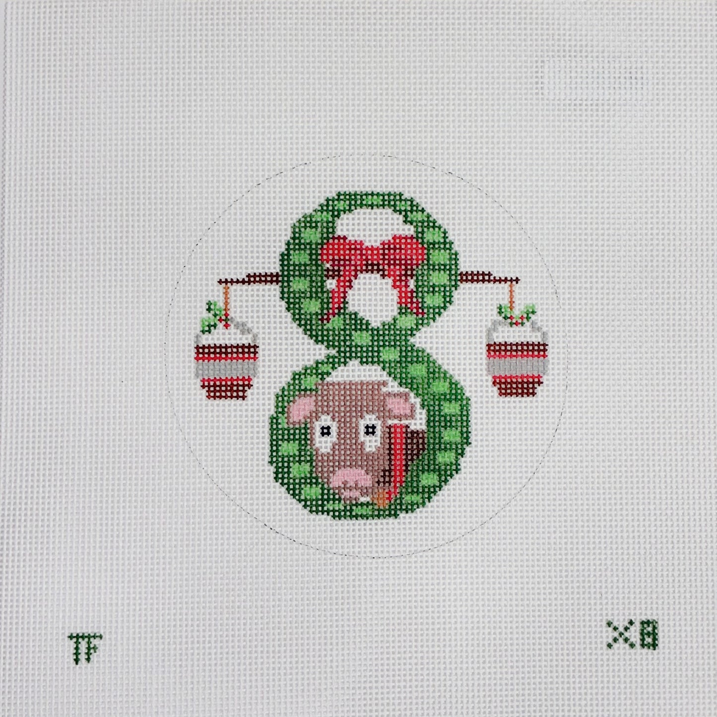 Day 8 - Eight Maids Milking -  12 Days of Christmas Needlepoint Canvas Series