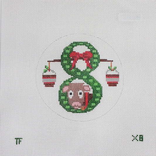 Day 8 - Eight Maids Milking -  12 Days of Christmas Needlepoint Canvas Series
