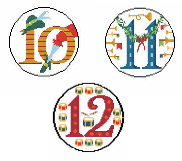 Day 12 - Twelve Drummers Drumming -  12 Days of Christmas Needlepoint Canvas Series