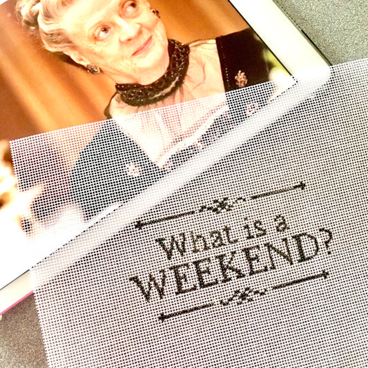 What is a Weekend? Hand Painted Needlepoint Canvas