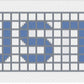 Houston Blue Tile - Custom Needlepoint sign