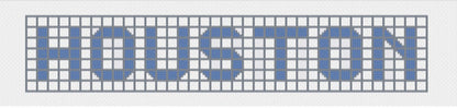 Houston Blue Tile - Custom Needlepoint sign