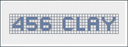 Houston Blue Tile - Custom Needlepoint sign