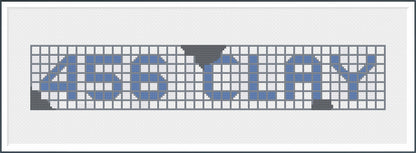 Houston Blue Tile - Custom Needlepoint sign