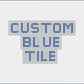 Houston Blue Tile - Custom Needlepoint sign
