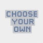 Houston Blue Tile - Custom Needlepoint sign